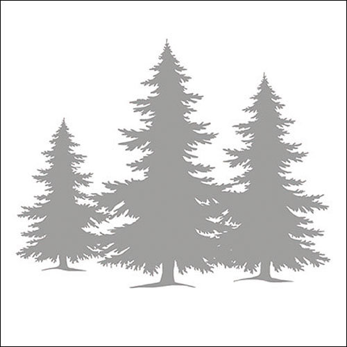 Weihnachten – Servietten Lunch – Napkin Lunch – Format: 33 x 33 cm – 3-lagig – 20 Servietten pro Packung – Tree Silhouette Silver FSC Mix - Bäume silber
