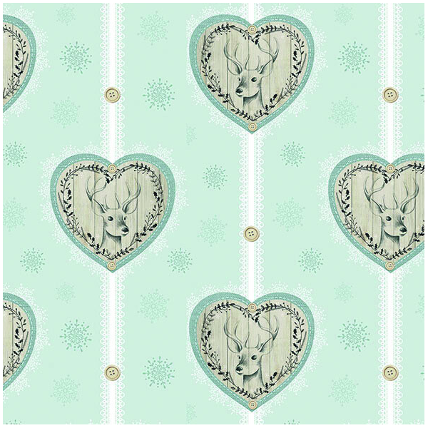 Weihnachten Servietten Lunch Napkin Lunch Format: 33 x 33 cm 3-lagig 20 Servietten Deer Hearts Hirschherzen