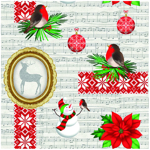Weihnachten Servietten Lunch Napkin Lunch Format: 33 x 33 cm 3-lagig 20 Servietten X-Mas Items Weihnachtssachen