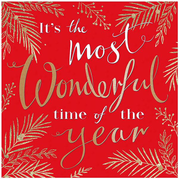 Weihnachten Servietten Lunch Napkin Lunch Format: 33 x 33 cm 3-lagig 20 Servietten Wonderful Time Red