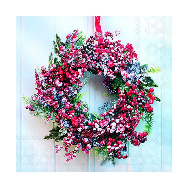 A Weihnachten Servietten Lunch Napkin Lunch Format: 33 x 33 cm 3-lagig 20 Servietten Frozen Wreath