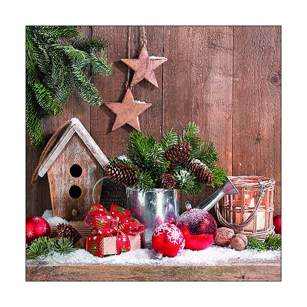 A Weihnachten Servietten Lunch Napkin Lunch Format: 33 x 33 cm 3-lagig 20 Servietten X-Mas Scene