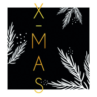 Weihnachten X-Mas Black Servietten 33 x 33 cm 20...