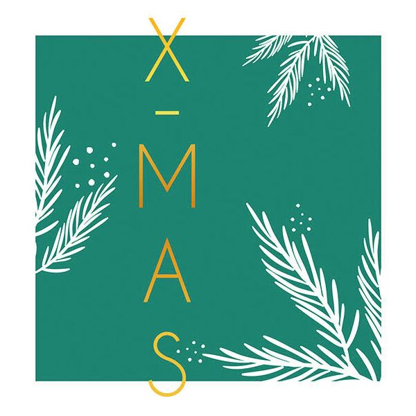 Weihnachten Servietten Lunch Napkin Lunch Format: 33 x 33 cm 3-lagig 20 Servietten X-Mas Petrol