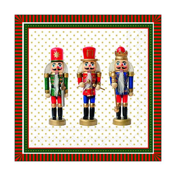A Weihnachten Servietten Lunch Napkin Lunch Format: 33 x 33 cm 3-lagig 20 Servietten Three Nutcrackers