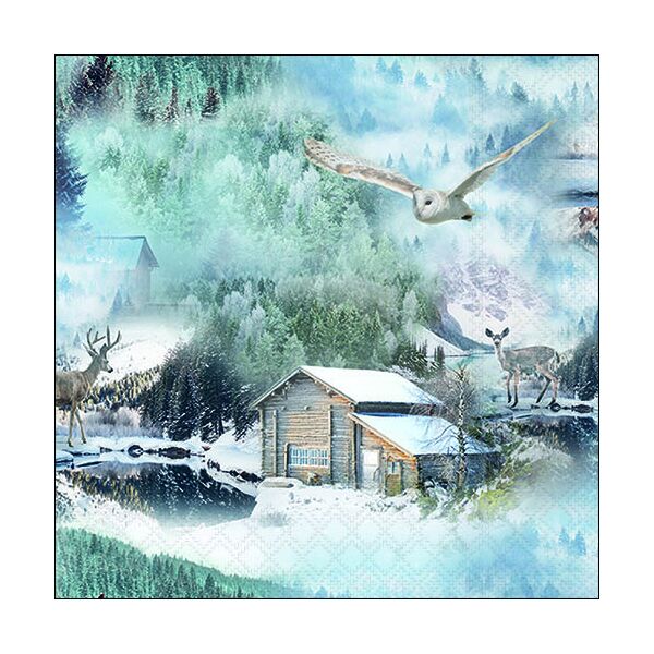 A Weihnachten Servietten Lunch Napkin Lunch Format: 33 x 33 cm 3-lagig 20 Servietten Flying Owl