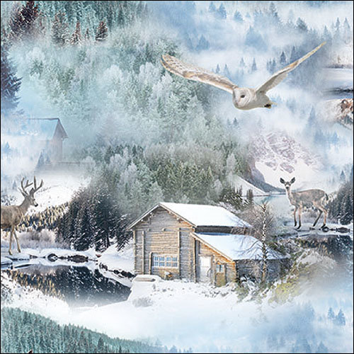 Weihnachten – Servietten Lunch – Napkin Lunch – Format: 33 x 33 cm – 3-lagig – 20 Servietten pro Packung – Flying Owl FSC Mix