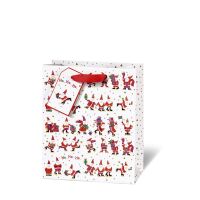 Tasche Santas Turnowsky Buchformat A5 medium Weihnachten Geschenktüte