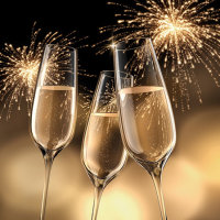 Silvester - Neues Jahr - Cocktail Servietten 25 x 25 cm – 3-lagig – 15 Servietten pro Packung – Celebration Gold FSC Mix - feiern gold