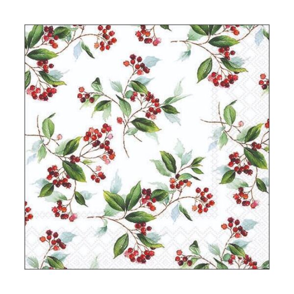 Weihnachten Cocktail Servietten 25 x 25 cm 3-lagig 20 Servietten Winter Foliage Weihnachtsdekor