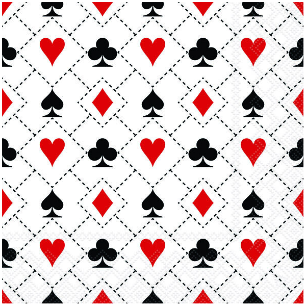 Servietten Lunch 33x33 cm 20 Servietten Cards Kartenspiel Skat