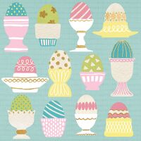 Servietten Lunch 33 x 33 cm 3-lagig 20 Servietten Eggs In...