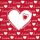 Servietten Lunch Love Herzen rot weiß Love Heart red Liebe 33x33cm 20 Servietten