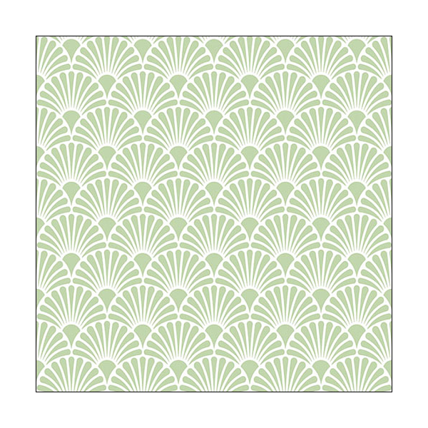 Servietten Lunch mint grünes Muster Art Deco Grün 33x33cm 20 Servietten
