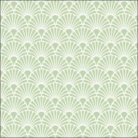 Servietten Lunch mint grünes Muster Art Deco...