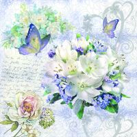 Servietten Lunch Schmetterlinge und Blumen Butterflies...