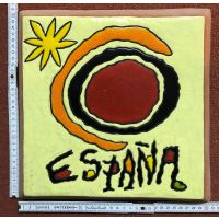 Kachelbild - bemalte Terracottaplatte - 1 große...