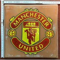 Kachelbild - bemalte Terracottaplatte - 1 große...