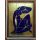 Kachelbild mit Goldlegierung und edlem Rahmen - 3x4 Kacheln im Format 15x15cm - Gesamtgröße mit Rahmen 52 x 67cm - Blaulady auf Gold - inspiriert von Henri Matisse