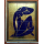 Kachelbild mit Goldlegierung und edlem Rahmen - 3x4 Kacheln im Format 15x15cm - Gesamtgröße mit Rahmen 52 x 67cm - Blaulady auf Gold - inspiriert von Henri Matisse