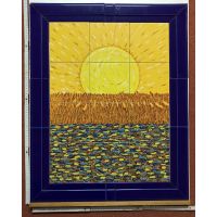 Kachelbild mit Rahmen - 3x4 Kacheln im Format 15x15cm -...