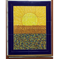 Kachelbild mit Rahmen - 3x4 Kacheln im Format 15x15cm -...