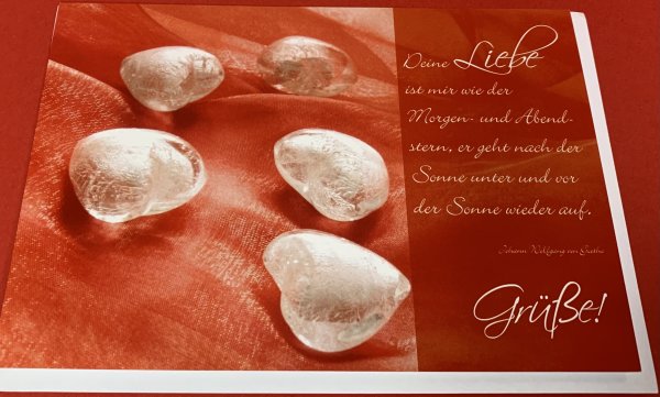 Erfolg - Spruchkarte - Glückwunschkarte - "Liebe / Valentinstag" - Doppelkarte mit Briefumschlag - 11,5 x 17 cm