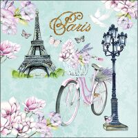 Servietten Lunch Bike In Paris Fahrrad in Paris Eifelturm...