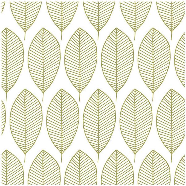 A Servietten Lunch Napkin Lunch Format: 33 x 33 cm 3-lagig 20 Servietten Oval Leaves Gold