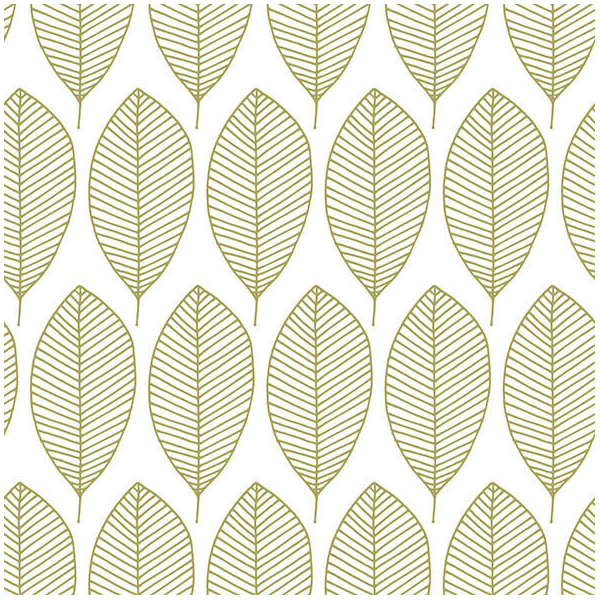 A Servietten Lunch Napkin Lunch Format: 33 x 33 cm 3-lagig 20 Servietten Oval Leaves Gold