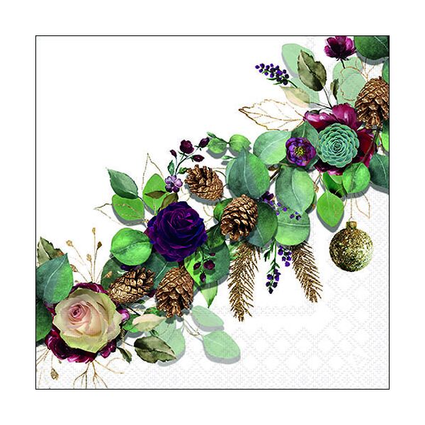 A Servietten Format: 33 x 33 cm 3-lagig 20 Servietten Eucalyptus White Eukalyputus weiss
