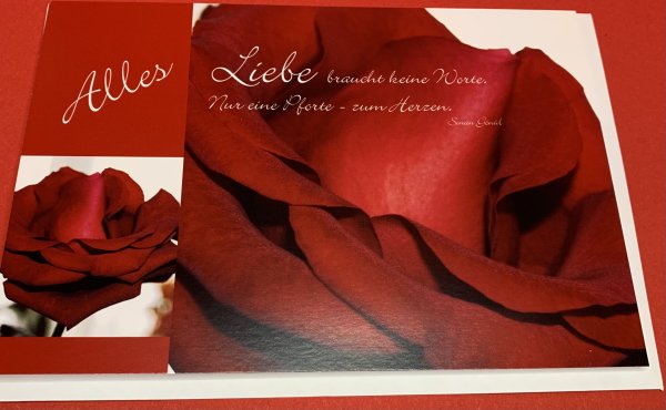 Erfolg - Spruchkarte - Glückwunschkarte - "Liebe / Valentinstag" - Doppelkarte mit Briefumschlag - 11,5 x 17 cm