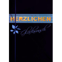 Herzlichen Glückwunsch DIN A4 Grußkarte mit...