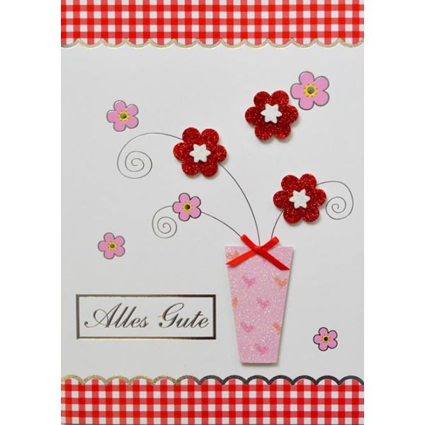Allgemeine Wünsche - Glückwunschkarte im DIN A4-Format 20,5 x 29,5 cm mit Briefumschlag - "Alles Gute"