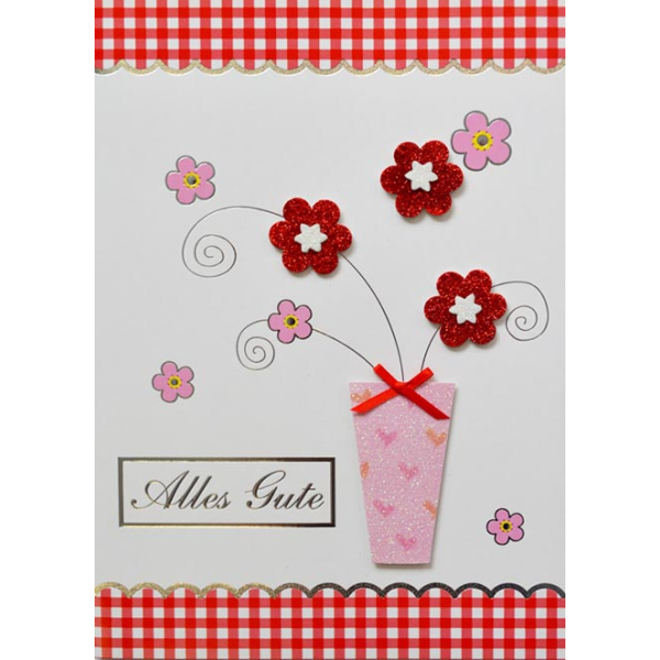 Allgemeine Wünsche - Glückwunschkarte im DIN A4-Format 20,5 x 29,5 cm mit Briefumschlag - "Alles Gute"