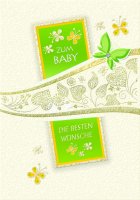 Geburt - Glückwunschkarte im DIN A4-Format 20,5 x...