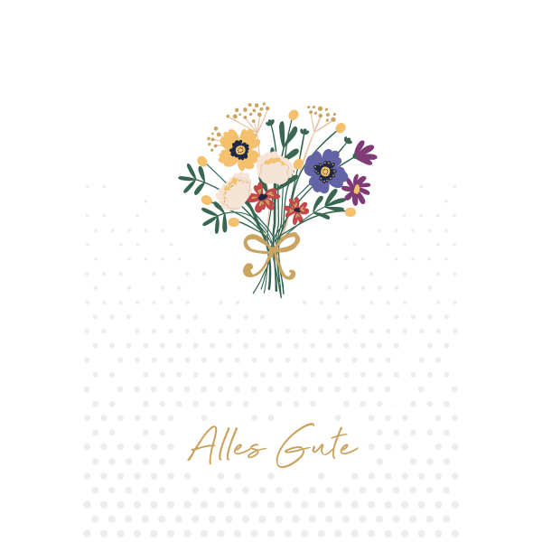 Alles Gute große A4 XXL Grußkarte mit Umschlag Blumen Allgemeine Wünsche