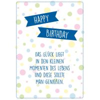 Geburtstag große A4 XXL Karte mit Umschlag Bunte...