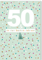 50. Geburtstag - A4 - Glückwunschkarte im Format 21...