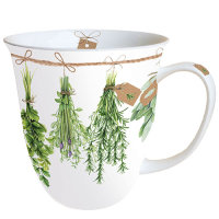 Mug 0.4 L Fresh Herbs - Ambiente Becher - Fine Bone China...
