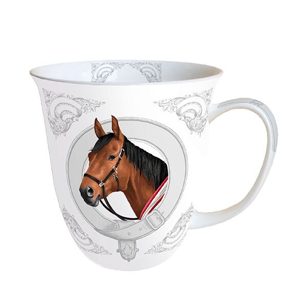 Mug 0.4 L Classic Horse Becher Fine Bone China Höhe: 10,5 cm Durchmesser 10 cm