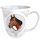 Mug 0.4 L Classic Horse Becher Fine Bone China Höhe: 10,5 cm Durchmesser 10 cm