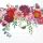 Cocktail Servietten 25 x 25 cm 3-lagig 20 Servietten Flower Border White FSC Mix Blumenrand weiß