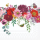Cocktail Servietten 25 x 25 cm 3-lagig 20 Servietten Flower Border White FSC Mix Blumenrand weiß