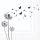 A Cocktail Servietten 25 x 25 cm 3-lagig 20 Servietten Blowing Away Black FSC Mix Pusteblume Schwarz