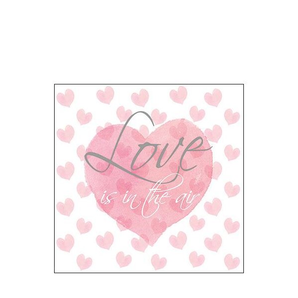 Cocktail Servietten 25 x 25 cm 3-lagig 20 Servietten Love Letters FSC Mix Liebesbriefe