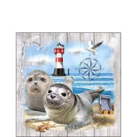 Cocktail Servietten 25 x 25 cm 3-lagig 20 Servietten Seal...