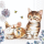 Cocktail Servietten 25 x 25 cm 3-lagig 20 Servietten Cats and Bees FSC Mix Katzen und Bienen