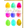 A Ostern Karte mit Umschlag Ostereier in Pastell