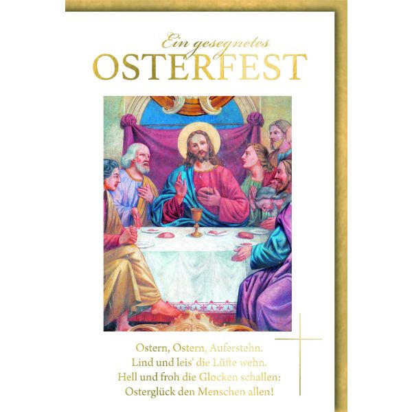 Ostern Karte mit Umschlag Abendmahl